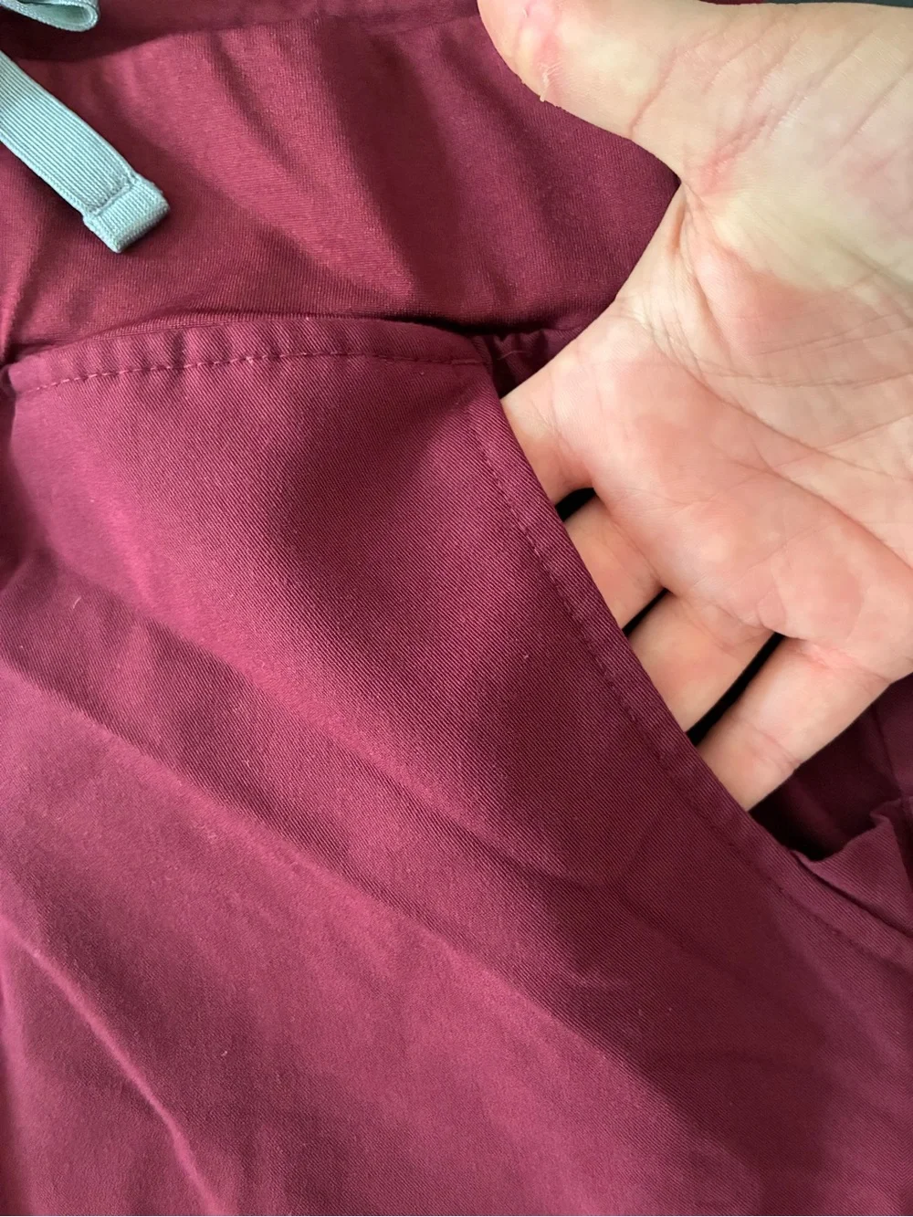 FIGS burgundy scrub pants